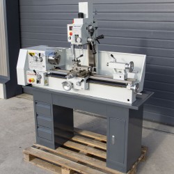 NOVA 25L/3 manuell metalldreiebenk med fres 230 V - 750 W, senteravstand 700 mm