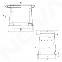 NOVA X40/X45 fresemaskinstativ (støpejern)