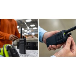 Motorola MOTOTRBO R2 VHF-käsiraadio professionaalseks kasutamiseks.