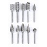 NOVA PRO roterende hardmetallfiler 10 stk. Ø10 / Ø12