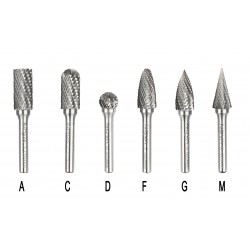 NOVA PRO roterende hardmetallfiler 10 stk. Ø10 / Ø12