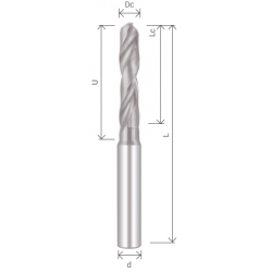 NOVA Pro HMD5 Solid carbide drill 5xD With coolant holes 140° AlTiN-coating, general purpose