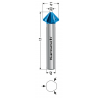 Karnasch kūginis įgilintuvas 90° HSS-XE Blue-Tec Unequal Pitch, DIN 335 C tipas, 3 plokšti kotai (Ø6,3–31 mm)