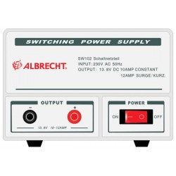 Albrecht SW102 RF 13,8 V DC / 10 A støyfri strømforsyning