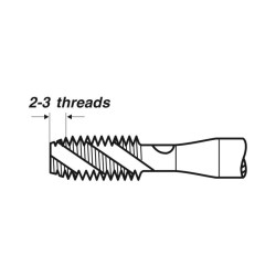 150 mm ilgio mašininis sriegiklis, skirtas akloms skylėms