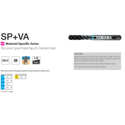 YAMAWA SP+VA Kierretappi, M konekierretappi, pohjareikä, oksidoitu