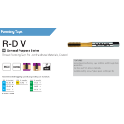 YAMAWA, R-D Coating, M-gänga Maskingängtapp Pressande, TiN-beläggning