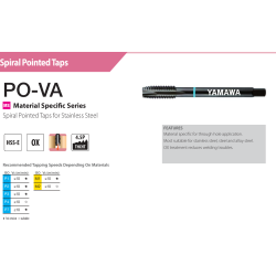 YAMAWA PO-VA, M Machine tap, for through hole, OX treatment