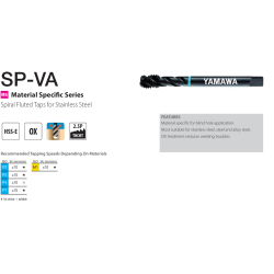 Yamawa SP-VA masinkeermepuur – umbavadele, HSSE + OX