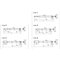 YAMAWA HP+RZ/HP-RZ, Pressande maskingängtapp, TiCN beläggning