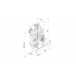 BDS MAB 1300 V magnetbore- og gjengemaskin Ø 130 mm, MT4, automatisk mating