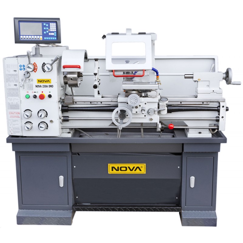 NOVA 230A Metal Lathe with 2-axis digital measuring system