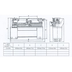 NOVA 6240 manuel metal drejebænk 2,2 kW, spidsafstand 1000 mm