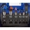 Karnasch forsenkere 90° 6 stk. HSS-Xe Blue-Tec-belegg.