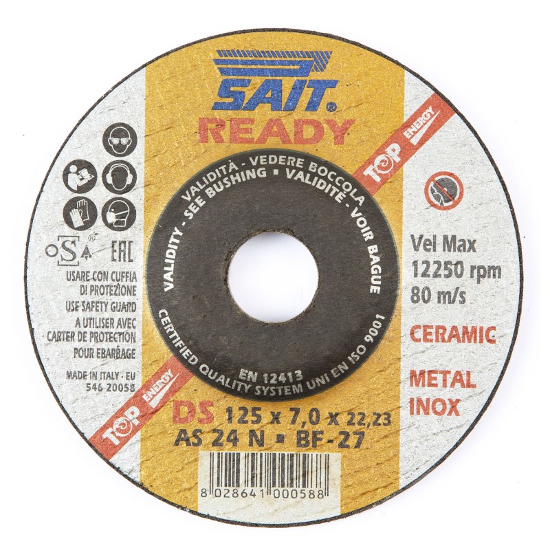 Keramisk slibeskive Sait 125 x 7,0 x 22,23