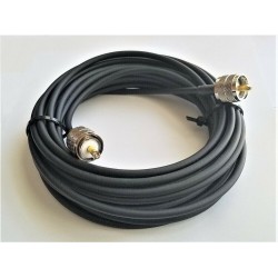 RG-58 MIL-C-17 5 mm ferdig kabel med UHF-kontakter, 100 m
