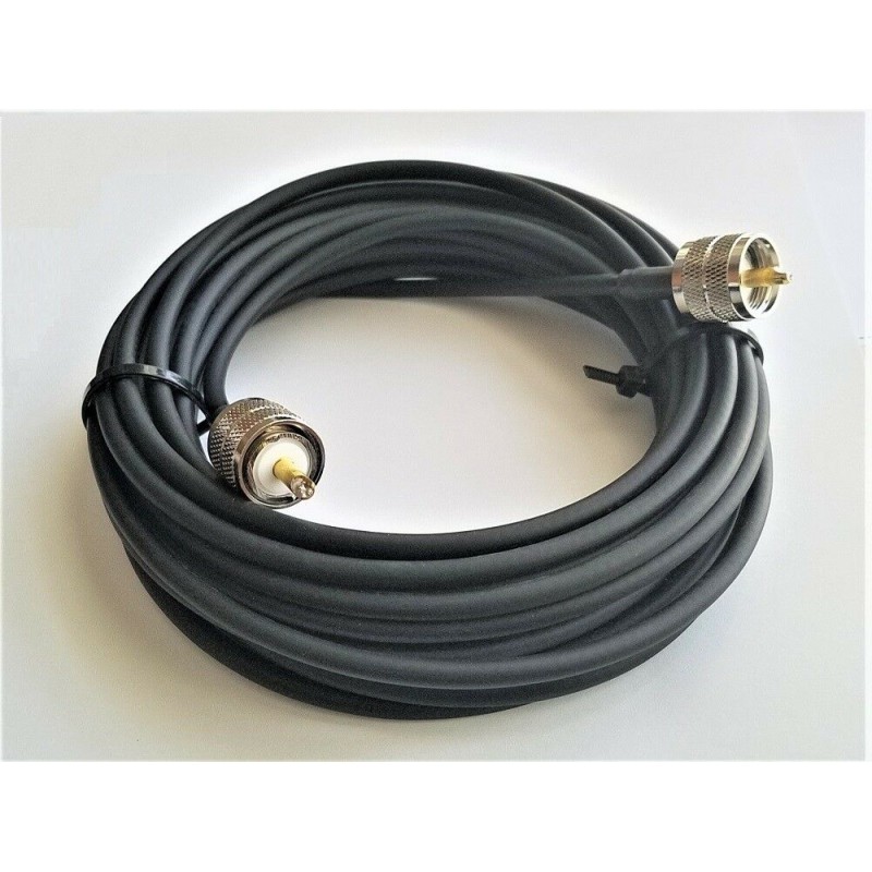 RG-58 MIL C17-kabel med PL-259-stik, 100 m